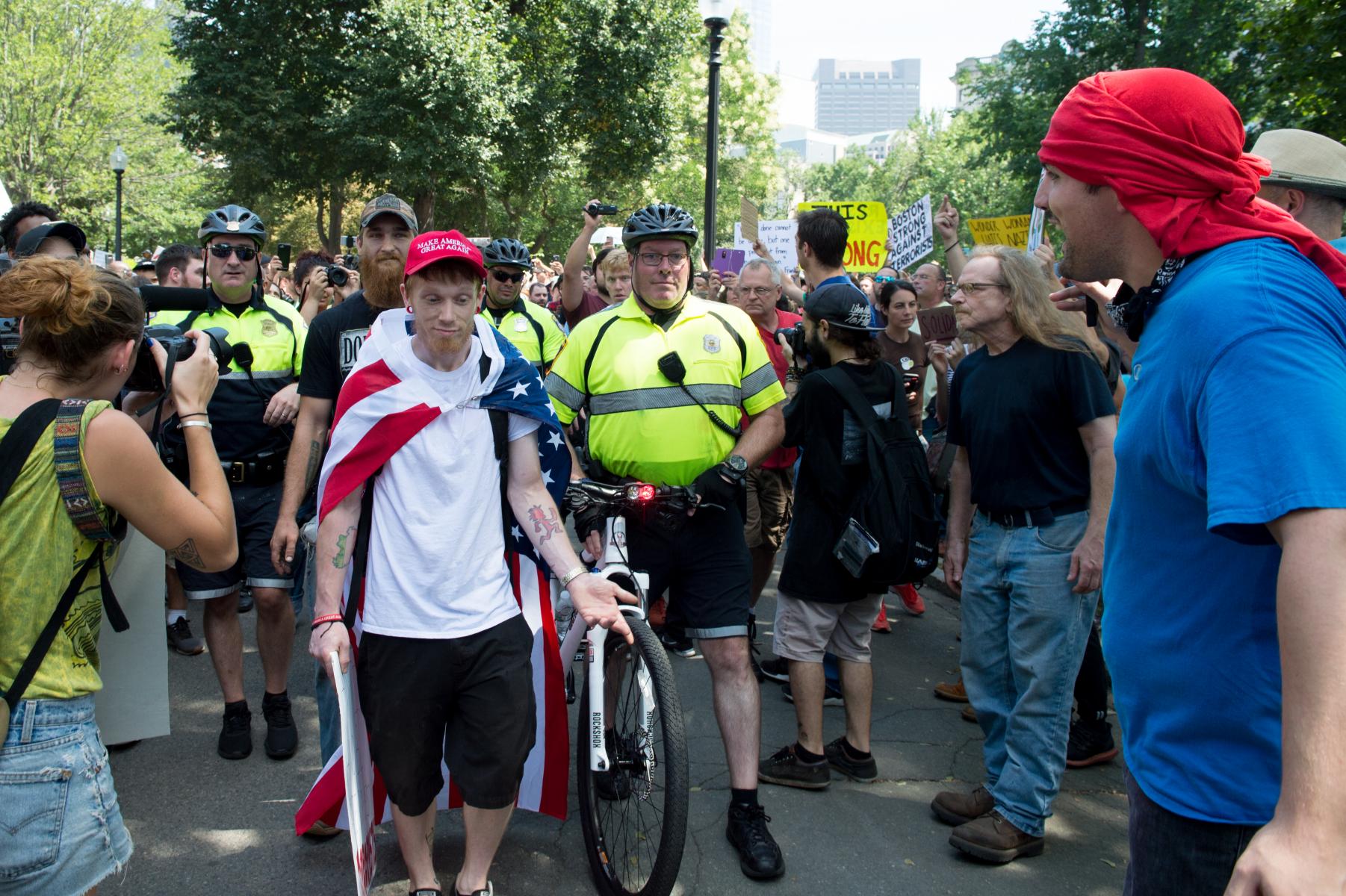 Boston, MA - August 19, 2017 - Anti-White Supremacy Rally