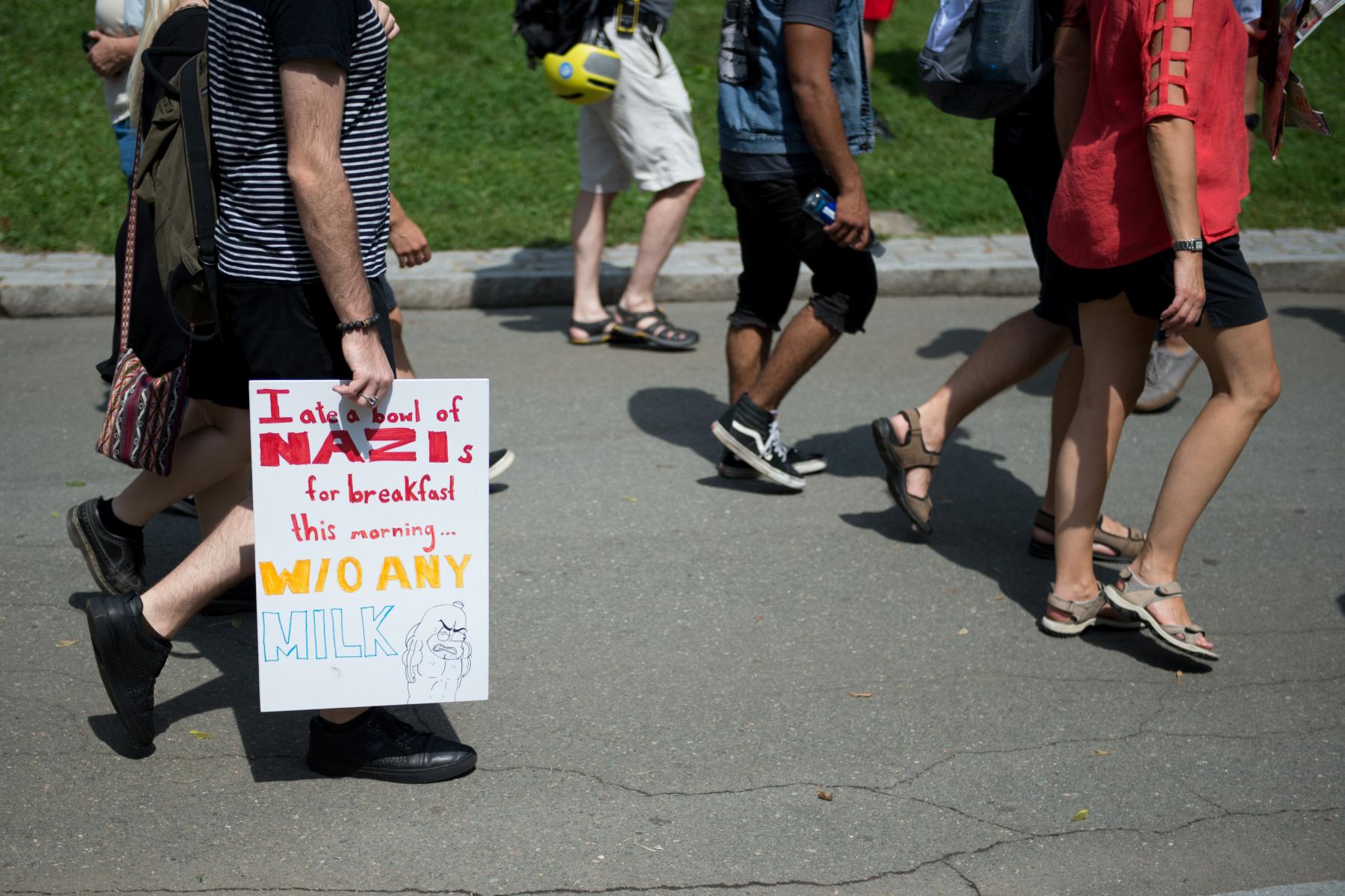 Boston, MA - August 19, 2017 - Anti-White Supremacy Rally