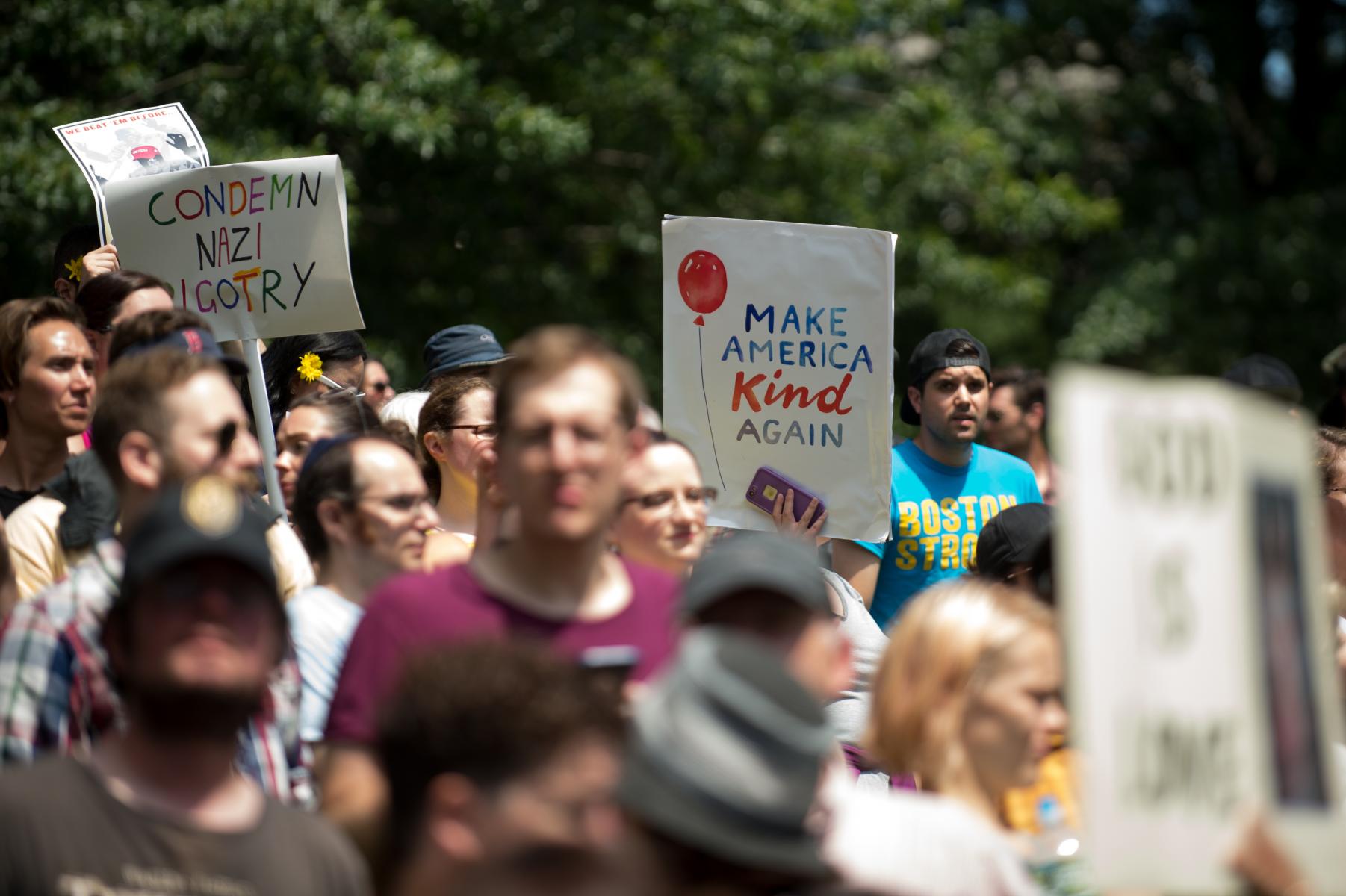 Boston, MA - August 19, 2017 - Anti-White Supremacy Rally