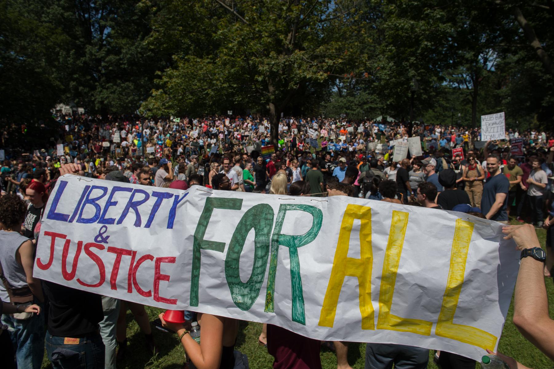 Boston, MA - August 19, 2017 - Anti-White Supremacy Rally