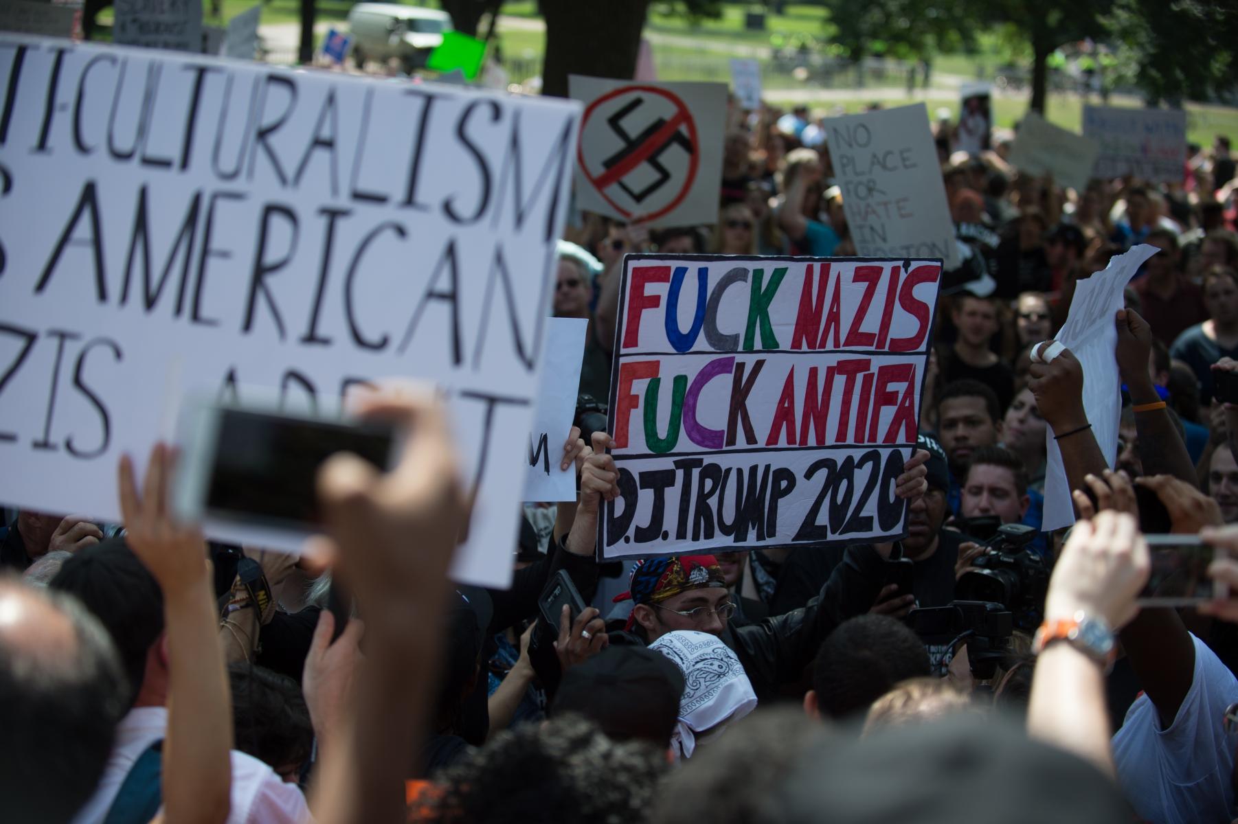 Boston, MA - August 19, 2017 - Anti-White Supremacy Rally