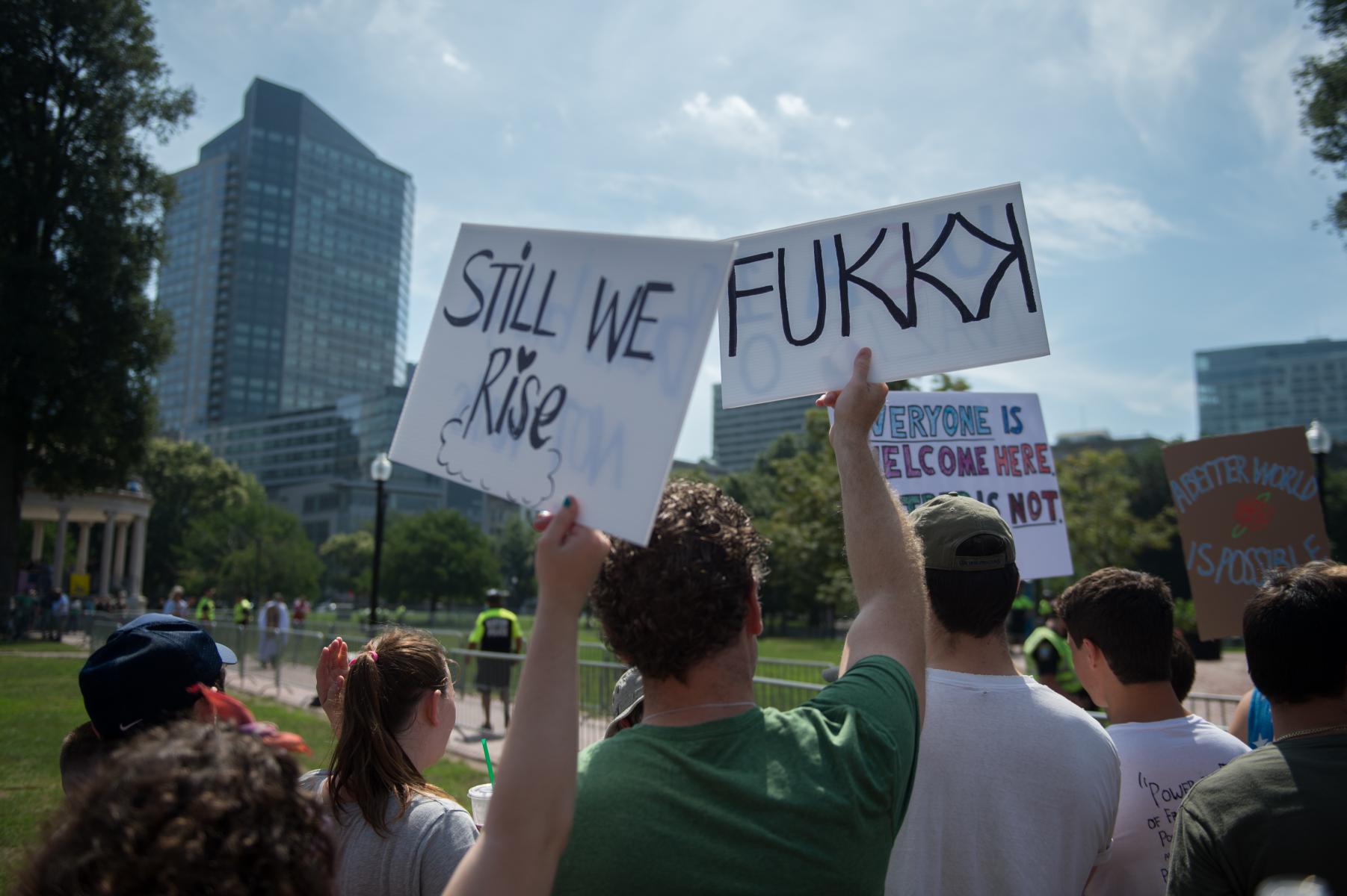 Boston, MA - August 19, 2017 - Anti-White Supremacy Rally